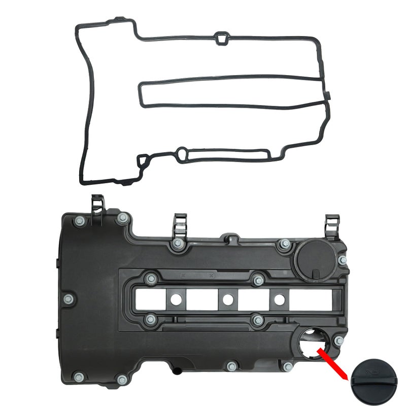 NOVAPARTS Engine Valve Cover with Gaskets & Bolts & Oil Filler Cap Set for 2011-2021 Chevrolet Chevy Cruze Sonic Volt Trax Buick Encore Cadillac ELR 1.4L 264-968 25203036 25198874 55573746 25198498 - Image 1